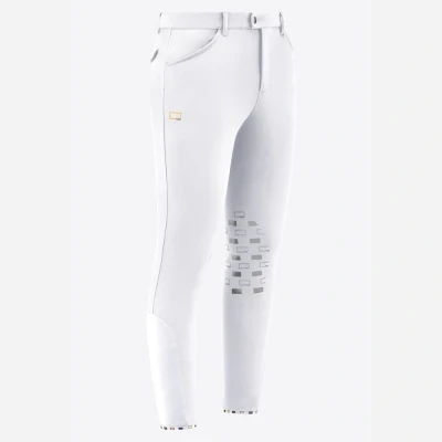 Image of RG Italy Mens Riding Breeches White IT48 UK32 FR40 Horse Equestrian
