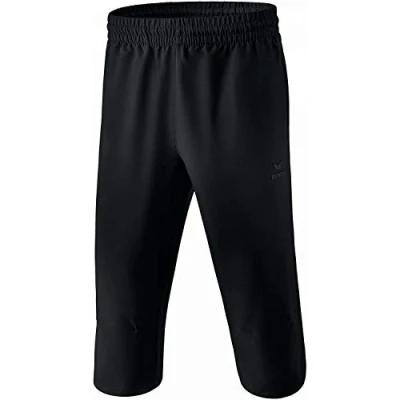 Image of Erima Kids Basic Cropped Pants, Black, 11 12Y (Manufacturer Size: 152)