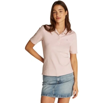 Image of Tommy Hilfiger Polo shirt, Women&#039;s, Size: Small, Foggy pink