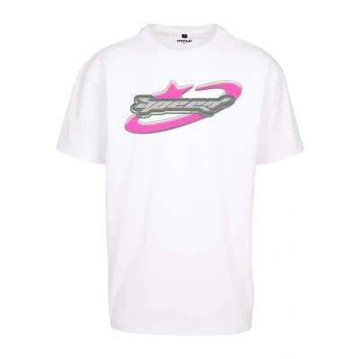 Image of Upscale by Mister Tee Speed LOGO Print Tshirt, Men&#039;s, Size: XXL, White