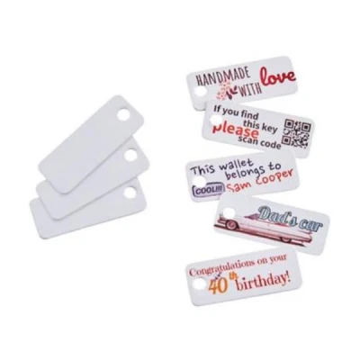 Image of COLOP e Mark Plastic Signs with Holes 45 x 18 mm for Printing The Mark, 1 Pack = 20 Pieces