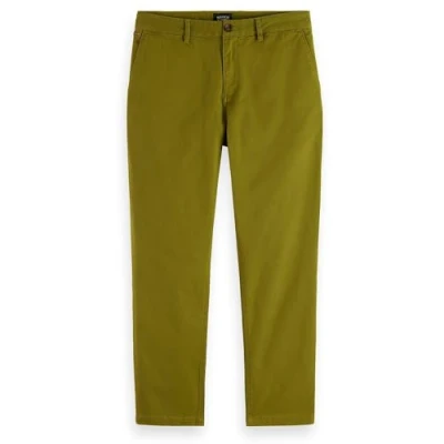 Image of Scotch &amp; Soda Drift Regular Tapered Chinos, Men&#039;s, Size: 29x30, Moss green