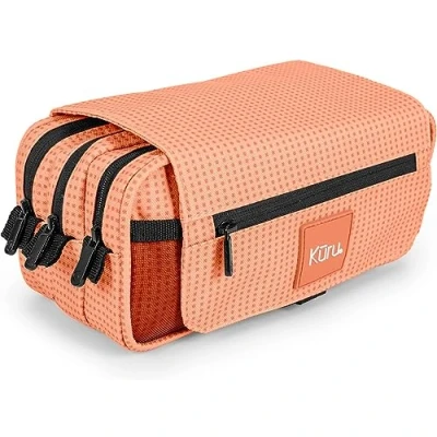 Image of Grafoplás 37547083 School Pencil Case, Lapel, Kuru, Peach, Three Compartments Case with Flap, Flap