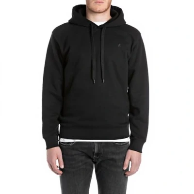 Image of Replay Men&#039;s Hooded Sweatshirt, 098 Black, XL