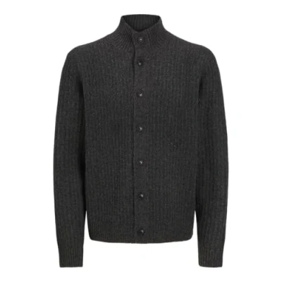 Image of Jack &amp; Jones Premium Cardigan, Men&#039;s, Size: XL, Dark grey melange