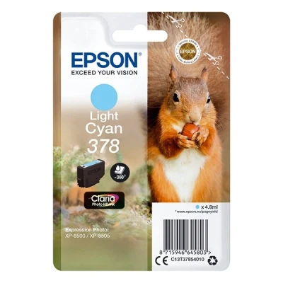 Image of Expression Photo XP 8605 Epson 378 light cyan ink cartridge (original Epson)