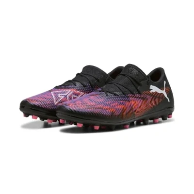 Image of Puma Future 8 Match MG Moulded stud football boots, Men&#039;s, Size: 10, Black/white/glowing red Textile/synthetics