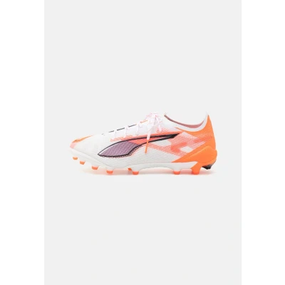 Image of Puma Ultra 5 Ultimate AG Moulded stud football boots, Men&#039;s, Size: 8.5, White/black/glowing red Textile/synthetics