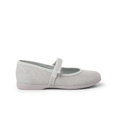 Image of Pisamonas Merceditas TIRA Adherente FINO Ankle strap ballet pumps for kids, Size: 8K, Gris Textile/synthetics