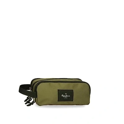 Image of Pepe Jeans Aris Triple Red Pencil Case 22 x 10 9 cm Polyester, Red, One Size, Case,