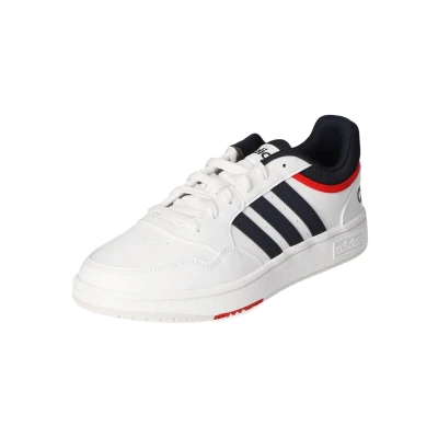 Image of adidas Men&#039;s Hoops 3.0 Shoes, Ftwr White Legend Ink Vivid Red, 7.5 UK