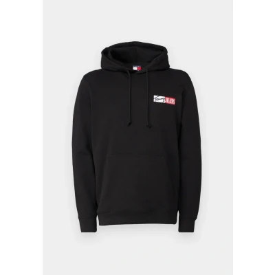 Image of Tommy Jeans Entry Graphic Hoodie Sweatshirt, Men&#039;s, Size: 34, Black