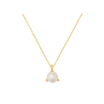 Image of kate spade new york TRIO Prong Pendant Necklace cream/goldcoloured, Women&#039;s, Size: One Size, Cream/gold coloured