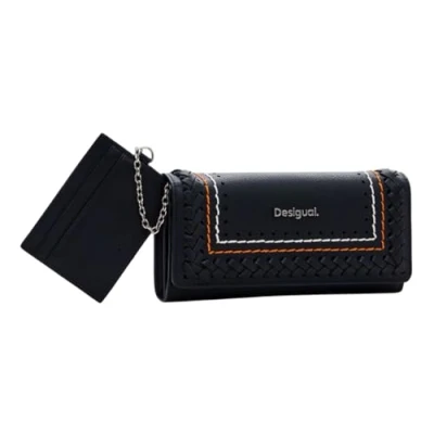 Image of Desigual Mone_Trama Mariona, Bi Fold Wallet for Women, 0, Black, 0