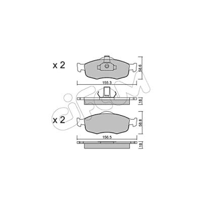 Image of brake Pad Set, disc CIFAM 822 146 0