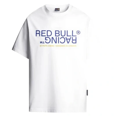 Image of Red Bull Racing x Pepe Jeans Graphic Reflect TEE Print Tshirt, Size: Large, White