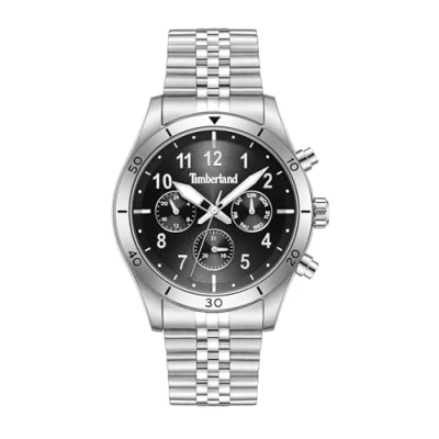 Image of Timberland Ashmont Chronograph watch Black silver, Men&#039;s, Size: One Size, silver