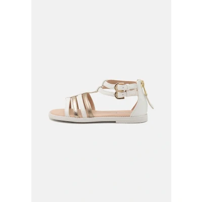 Image of Geox Karly GIRL Sandals for kids, Size: 10K, White/platinum High quality imitation leather