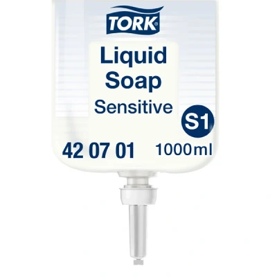Image of Tork Sensitive Liquid Soap S1, Dermatologically Tested, 1 x 1000ml, 420701