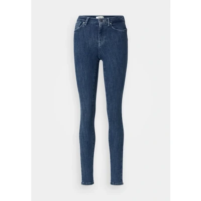 Image of ONLY Onlpower MID PUSH UP Jeans Skinny Fit, Women&#039;s, Size: 16x34, Dark blue denim