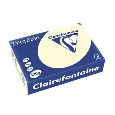 Image of Clairefontaine cream A4 coloured paper, 210gsm (250 sheets)