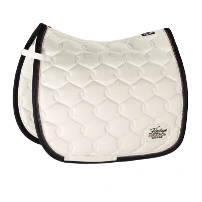Image of Eskadron Heritage AW&#039;18 Glossy Emblem Saddle pad Ivory