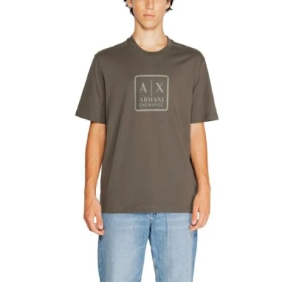 Image of Armani Exchange Print Tshirt, Men&#039;s, Size: Small, Peat