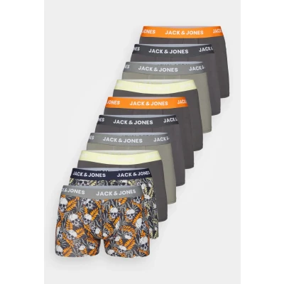 Image of Jack &amp; Jones Jachugo Skulls Trunks 10 PACK Pants, Men&#039;s, Size: Small, Night sky/black oyster/castor gray/citron