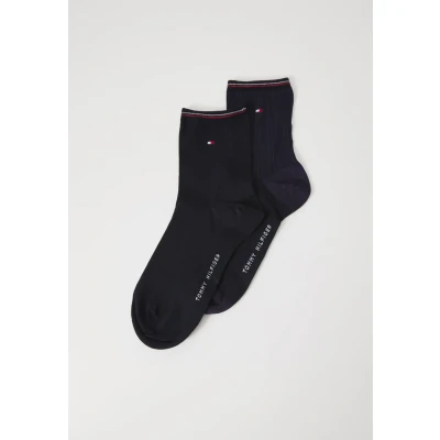 Image of Tommy Hilfiger Women Short SOCK 2 PACK Socks, Women&#039;s, Size: 6 8, Navy