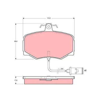 Image of brake Pad Set, disc TRW GDB421