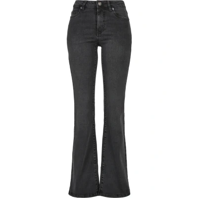 Image of Urban Classics HIGH Waist Flared Jeans, Women&#039;s, Size: 30, Black washed