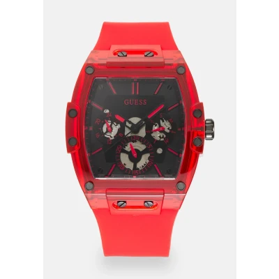 Image of Guess Unisex Watch, Size: One Size, Red