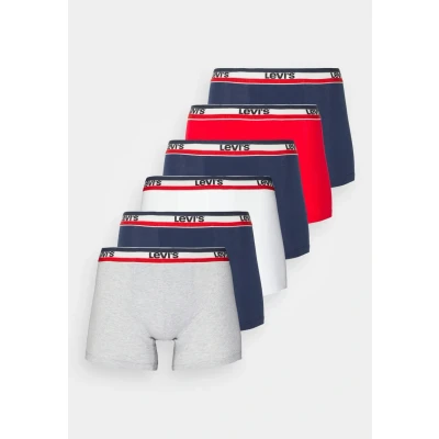 Image of Levi&#039;s MEN Sprtswr LOGO Boxer Brief 6 PACK Pants, Men&#039;s, Size: Small, Blue/red/grey