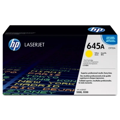 Image of HP Color LaserJet 5550dn 645A (C9732A) yellow toner (original HP)