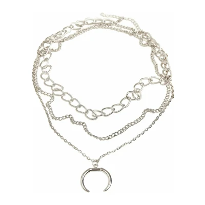 Image of Urban Classics OPEN Layering Necklace silvercoloured, Men&#039;s, Size: One Size, Silver coloured