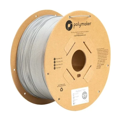 Image of Polymaker Matte PLA Filament 1.75mm Grey, 3kg Grey 1.75 PolyTerra 3D Printer Filament, Print with Most Printers Using