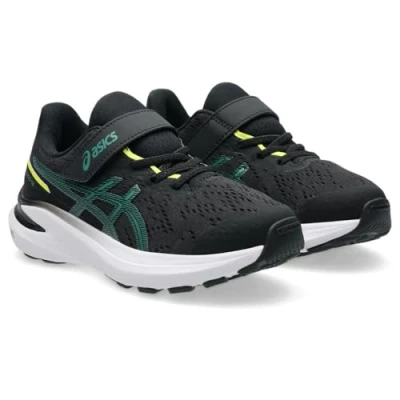 Image of ASICS Boy&#039;s Gt 1000 13 Ps Sneaker, Black Jasper Green, UK