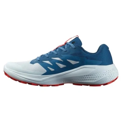 Image of Salomon Alphaglide Trail running shoes, Men&#039;s, Size: 10.5, Ballad blue/dark blue/fiery red Textile/synthetics