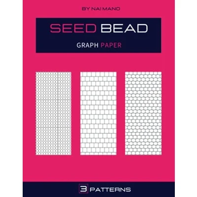 Image of Seed Bead Graph Paper: Beading Paper to create your own beadwork designs with Multiple Patterns (square/loom, brick and peyote),(Black cover) 8.5&quot;x11&quot; (120 pages).