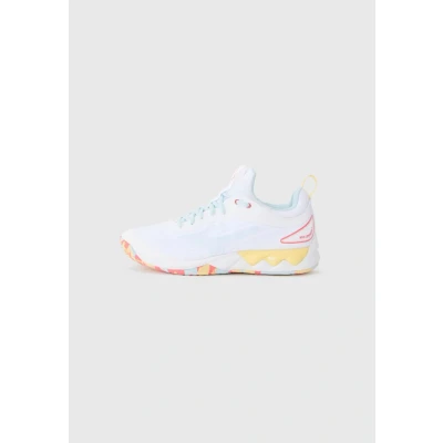 Image of Mizuno WAVE LUMINOUS 3 Volleyball Shoes White/Calypso Coral/Pale Banana Women Size 6,5