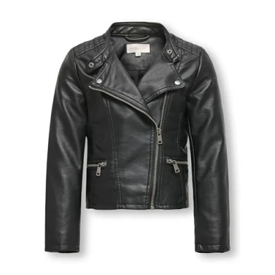 Image of Kids ONLY Faux leather jacket for kids, Size: 10y, Black