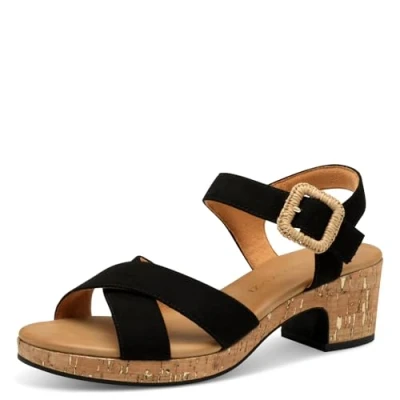 Image of Marco Tozzi Platform sandals, Women&#039;s, Size: 7, Black shoes