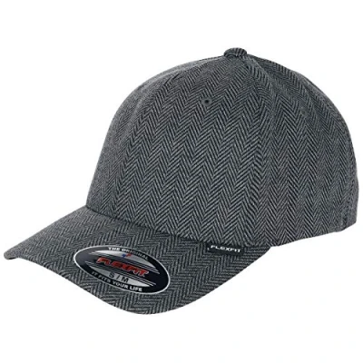 Image of Flexfit Heringbone Melange Cap, Size: L/XL, Black/grey