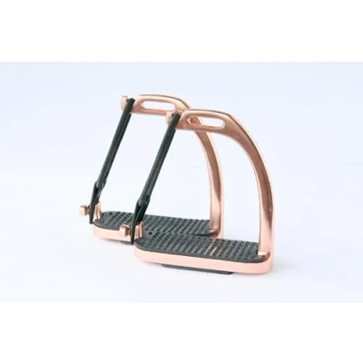 Image of HB Shine Rose Gold Safety Stirrups