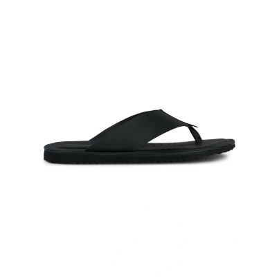 Image of Geox Erice Tbar sandals, Men&#039;s, Size: 10, Black Leather