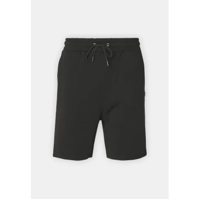 Image of JACK &amp; JONES Bermuda sweat shorts Short comfort fit trousers Knee length with side pockets, Black, L