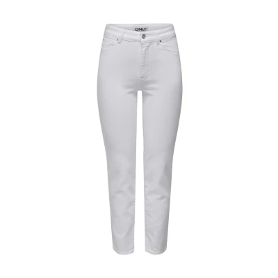 Image of ONLY Women&#039;s Jeans, White, 25W / 32L