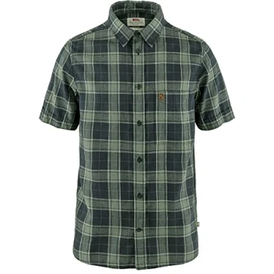 Image of Fjällräven ÖVIK Travel Shirt Shirt, Men&#039;s, Size: XS, Dark navy/patina green