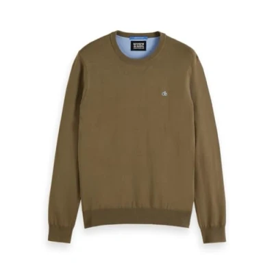 Image of Scotch &amp; Soda Seasonal CORE Regular FIT Crewneck Jumper, Men&#039;s, Size: XXL, Golden brown