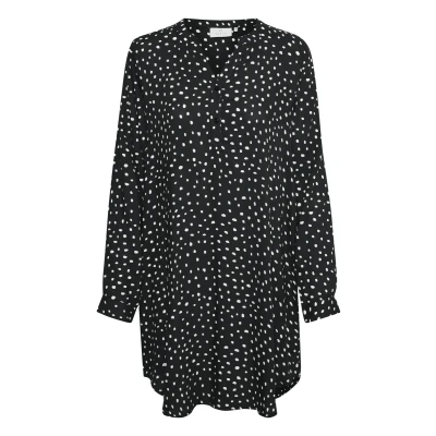 Image of Kaffe Kamarana Day dress, Women&#039;s, Size: 6, Black/chalk dots